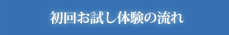 初回お試しの流れ